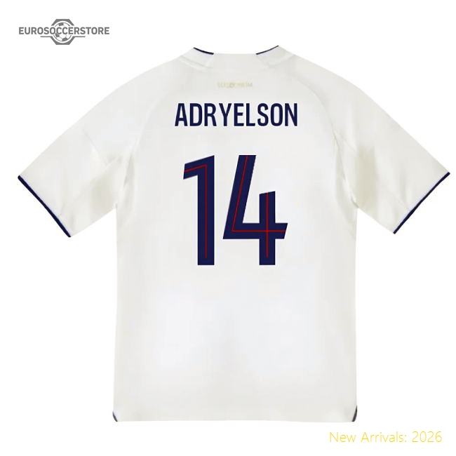 2025-2026 Olympique Lyon Home Shirt (Kids) (Adryelson 14)-Football Shirts Shop