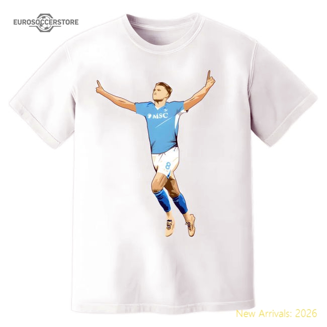 Scott McTominay Napoli Celebration T-Shirt (White)-Football Shirts Shop