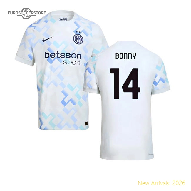 2025-2026 Inter Milan Authentic Away Shirt (Bonny 14)-Football Shirts Shop