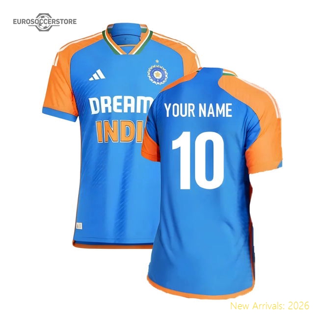 2024 India Cricket T20I Jersey (Your Name)-Football Shirts Shop