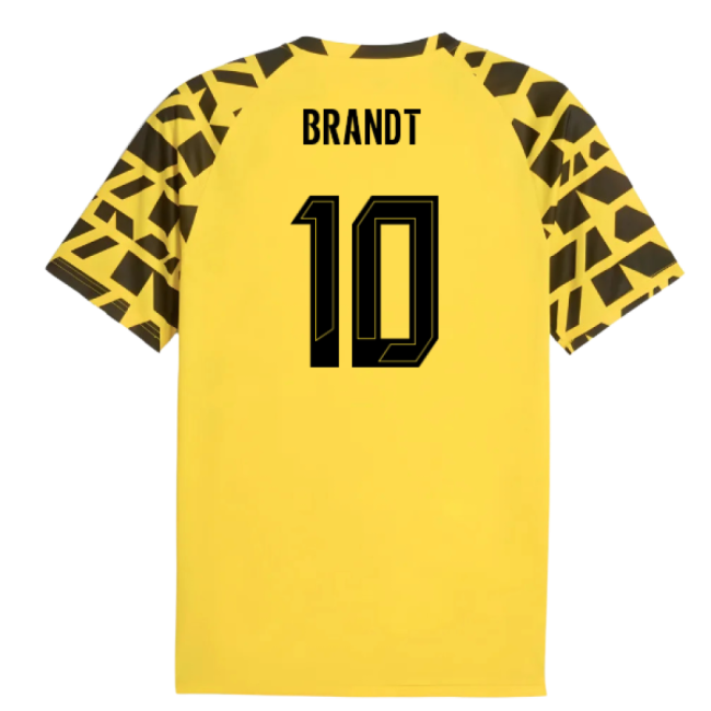 2025-2026 Borussia Dortmund Warm Up Jersey (Yellow) (Brandt 10)-Football Shirts Shop