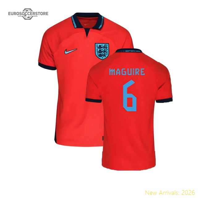 2022-2023 England Away Shirt (Kids) (Maguire 6)-Football Shirts Shop