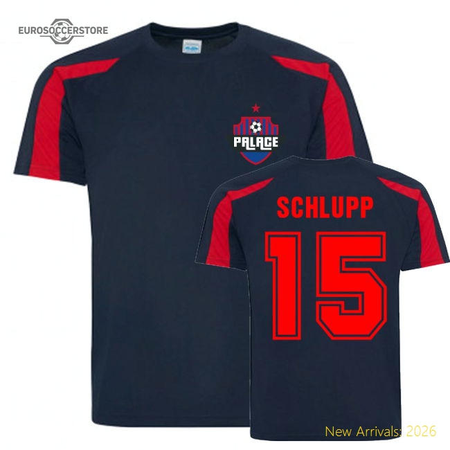 Jeffrey Schlupp Crystal Palace Sports Training Jersey (Navy-Red)-Football Shirts Shop