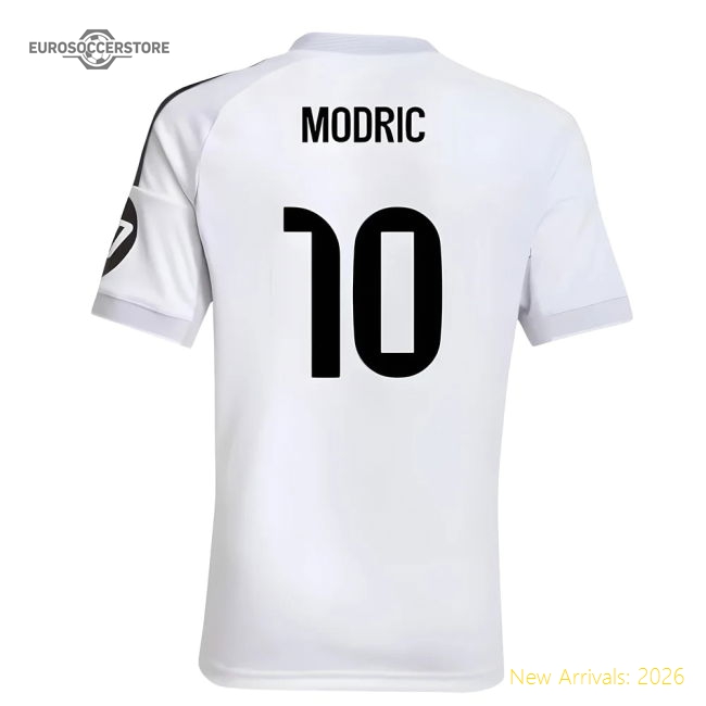 2025-2026 Real Madrid Home Shirt (Kids) (Modric 10)-Football Shirts Shop