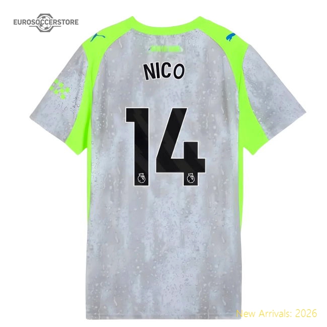 2025-2026 Man City Third Shirt (Womens) (Nico 14)-Football Shirts Shop