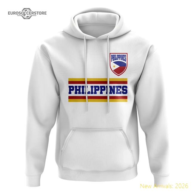 Philippines Core Football Country Hoody (White)-Football Shirts Shop