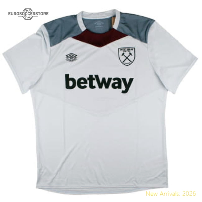 2024-2025 West Ham Training Jersey (Arctic Ice)-Football Shirts Shop