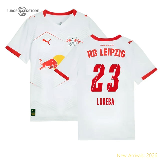 2025-2026 Red Bull Leipzig Home Shirt (Kids) (Lukeba 23)-Football Shirts Shop