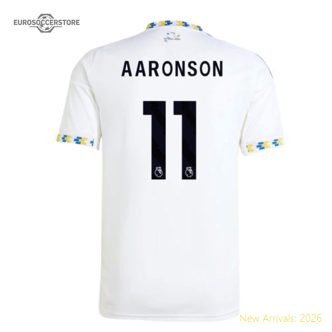 2025-2026 Leeds United Home Shirt (Aaronson 11)-Football Shirts Shop