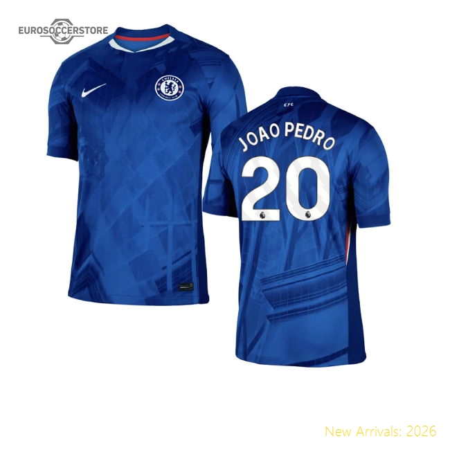 2025-2026 Chelsea Home Shirt (Joao Pedro 20)-Football Shirts Shop