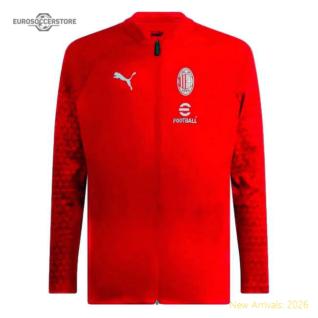 2023-2024 AC Milan Training Fleece (Red)-Football Shirts Shop