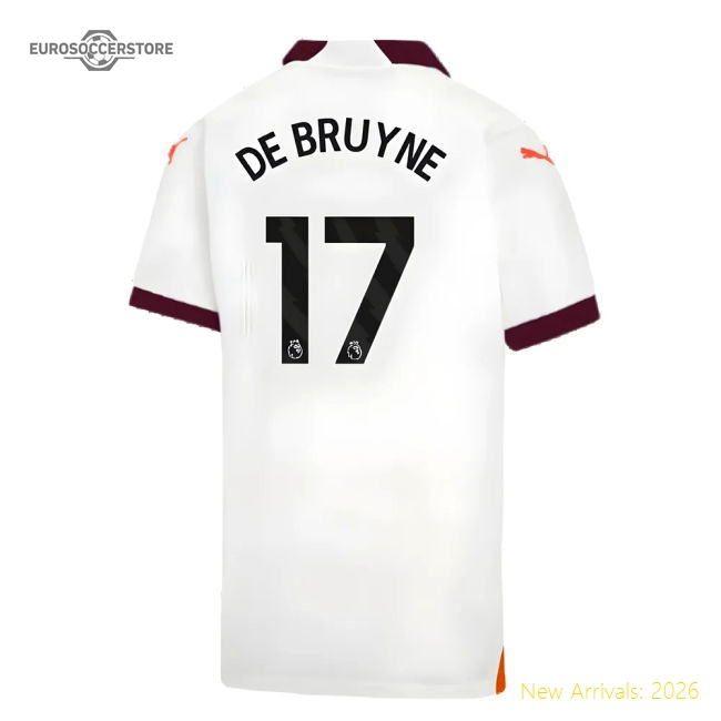 2023-2024 Man City Away Shirt (Kids) (DE BRUYNE 17)-Football Shirts Shop
