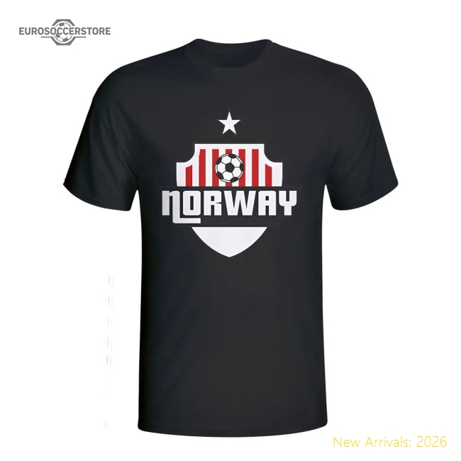 Norway Country Logo T-shirt (black)-Football Shirts Shop