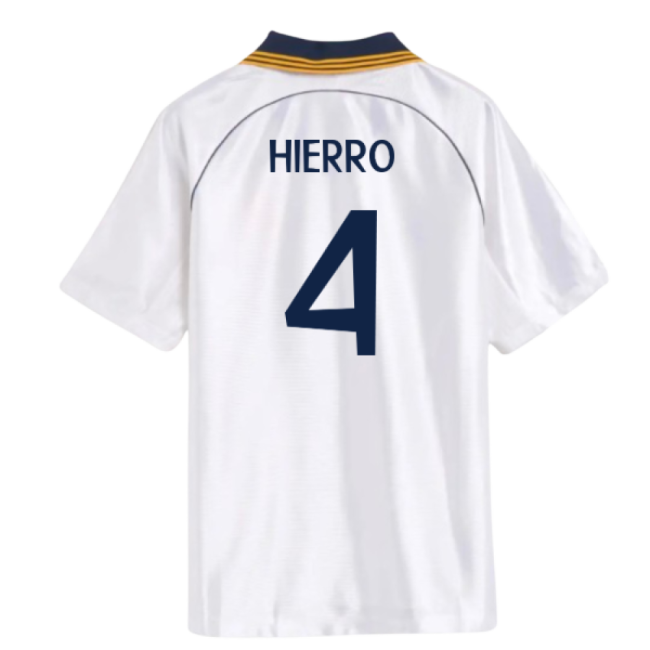 1998-2000 Real Madrid Reissue Home Shirt (Hierro 4)-Football Shirts Shop