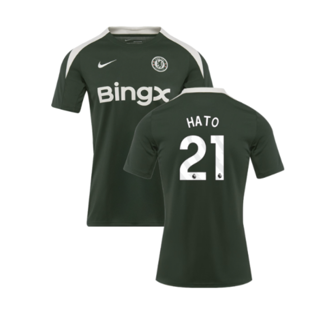 2025-2026 Chelsea Dri-Fit Strike Training Shirt (Green) (Hato 21)-Football Shirts Shop