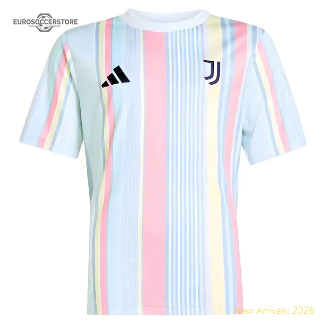 2025-2026 Juventus Pre-Match Shirt (White) - Kids-Football Shirts Shop