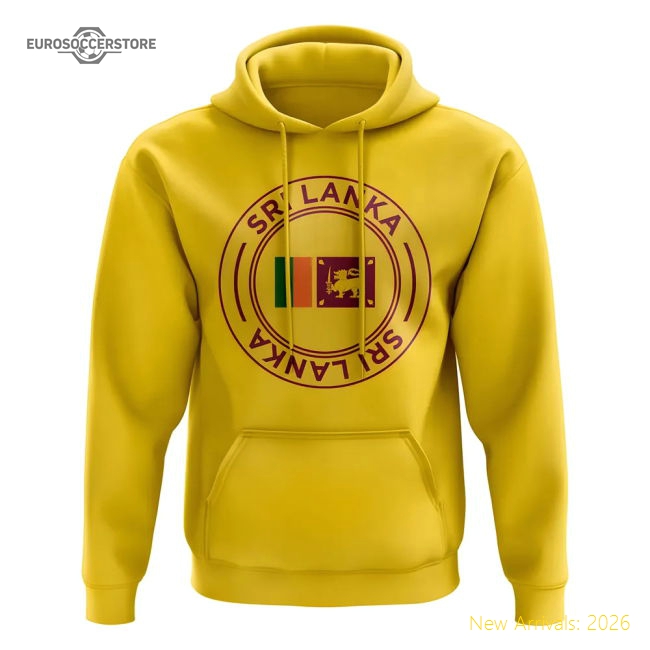 Sri Lanka Football Badge Hoodie (Yellow)-Football Shirts Shop