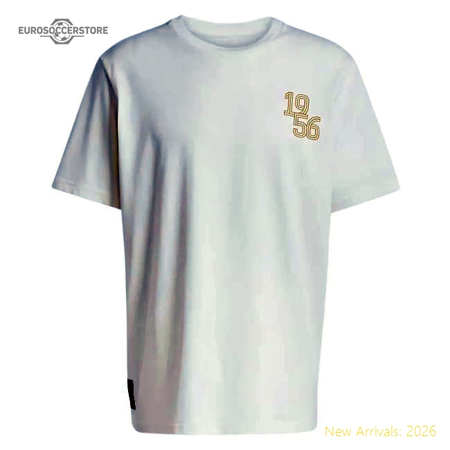 2024-2025 Real Madrid UCL Heavy Cotton Tee (Off White)-Football Shirts Shop