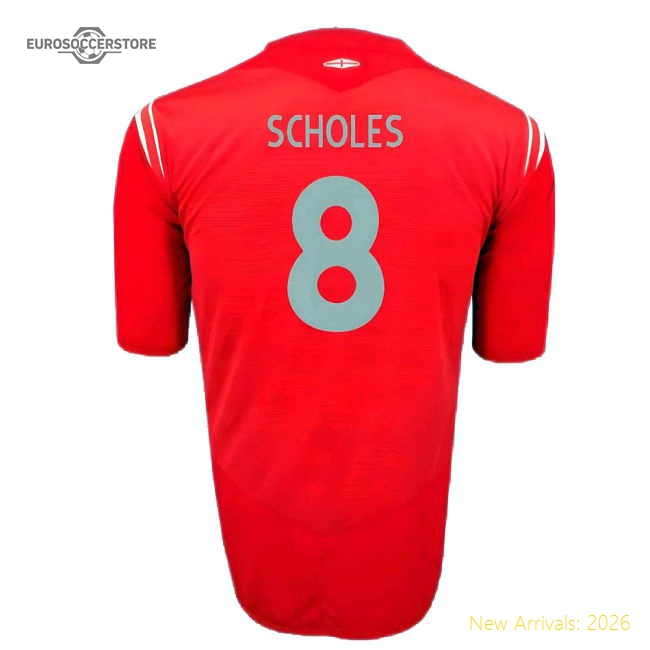 England 2004-06 Away Shirt (2XL) (Excellent) (Scholes 8)-Football Shirts Shop