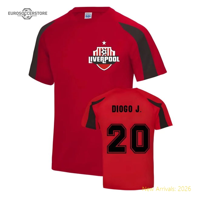 Diogo Jota Liverpool Sports Training Jersey (Red)-Football Shirts Shop