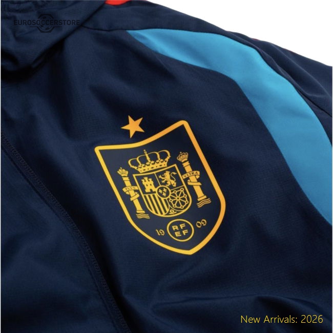 2026-2027 Spain Allweather Jacket (Night Indigo)-Football Shirts Shop