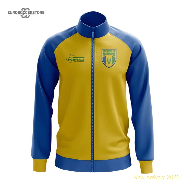 Saint Vincent and Grenadines Concept Football Track Jacket (Yellow)-Football Shirts Shop