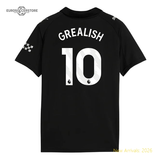 2025-2026 Man City Away Shirt (Kids) (Grealish 10)-Football Shirts Shop