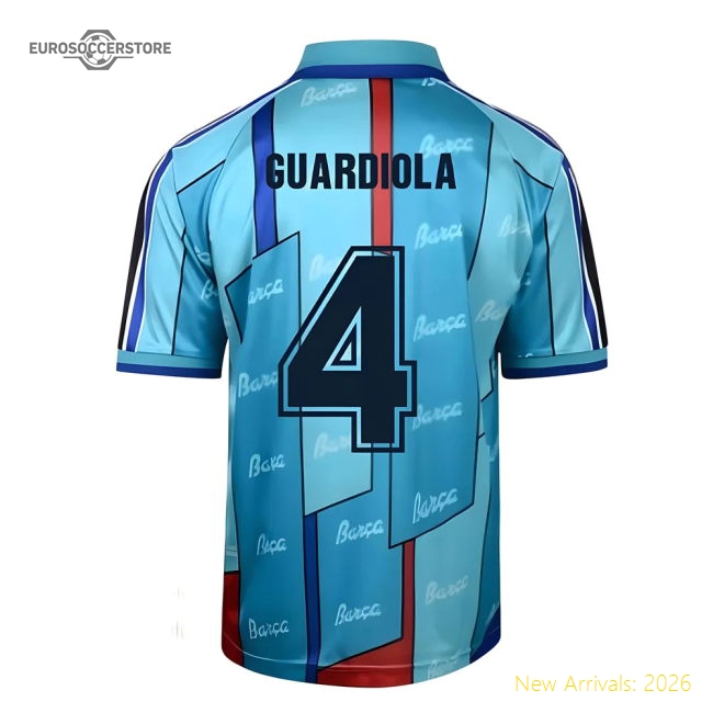 Score Draw Barcelona 1997 ECWC Final Retro Football Shirt (GUARDIOLA 4)-Football Shirts Shop