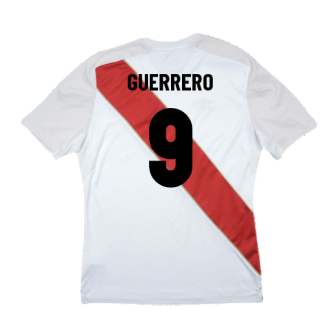 Peru 2018-19 Home Shirt ((Good) S) (Guerrero 9)-Football Shirts Shop