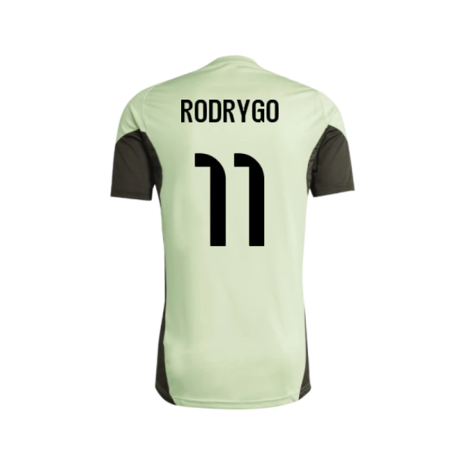 2025-2026 Real Madrid Training Tee (Almost Lime) - Kids (Rodrygo 11)-Football Shirts Shop