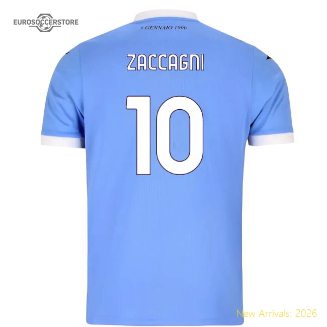 2025-2026 Lazio Home Shirt (Kids) (Zaccagni 10)-Football Shirts Shop
