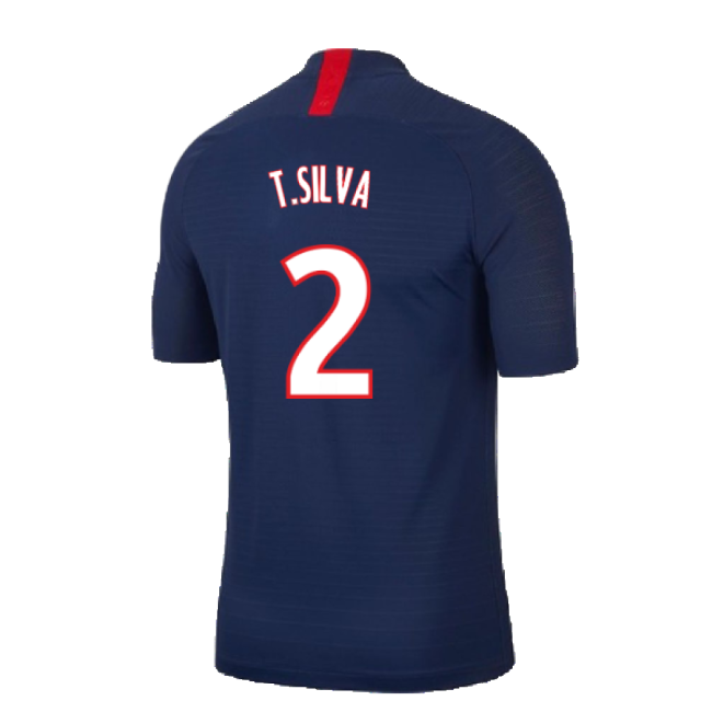 PSG 2019-20 Home Nike Vaporknit Shirt ((Mint) S) (T.SILVA 2)-Football Shirts Shop