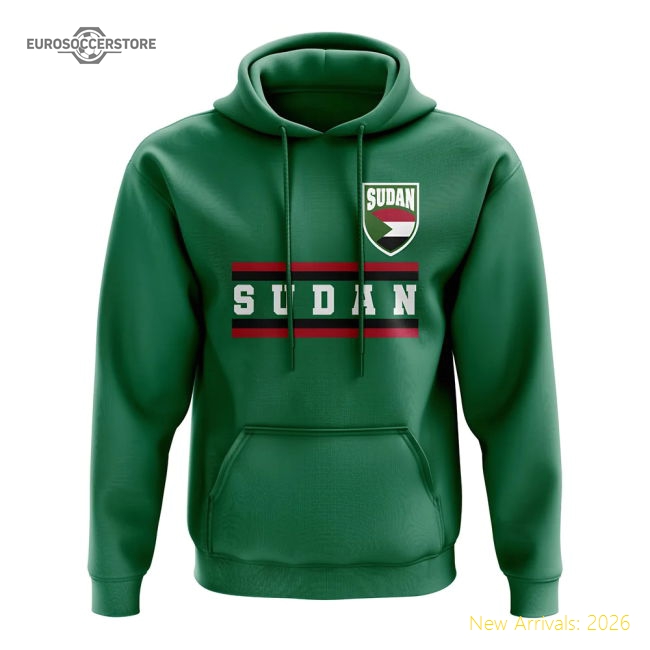 S,Sudan Game Ready Sudan Core Football Country Hoody (Green)-World Cup Jersey Hub - 2026 National Football Kits Store