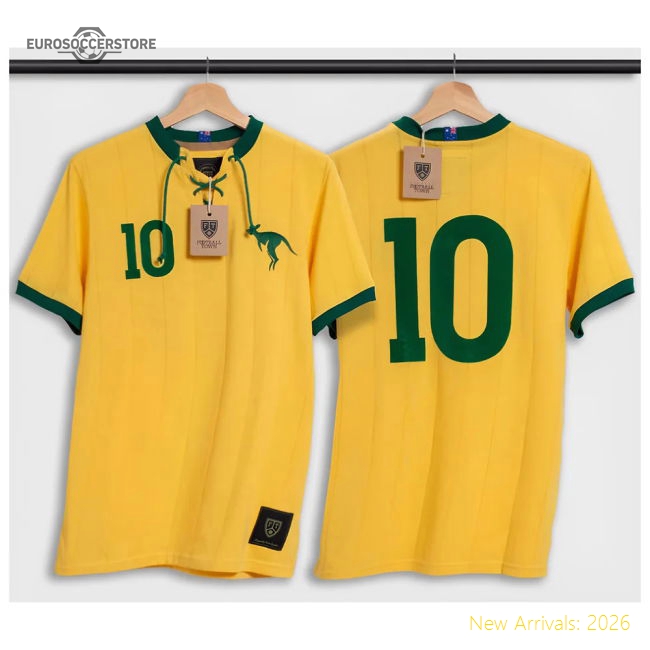 S,Australia Australia Retro Shirt With Laces The Kangaroo-Soccer Shirts Store: 2026 World Cup Kits