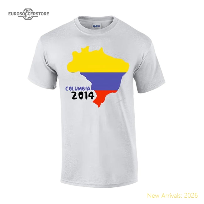 S,Colombia Competition Ready Columbia 2014 Country Flag T-Shirt (Grey)-Soccer Shirts Store: 2026 World Cup Kits