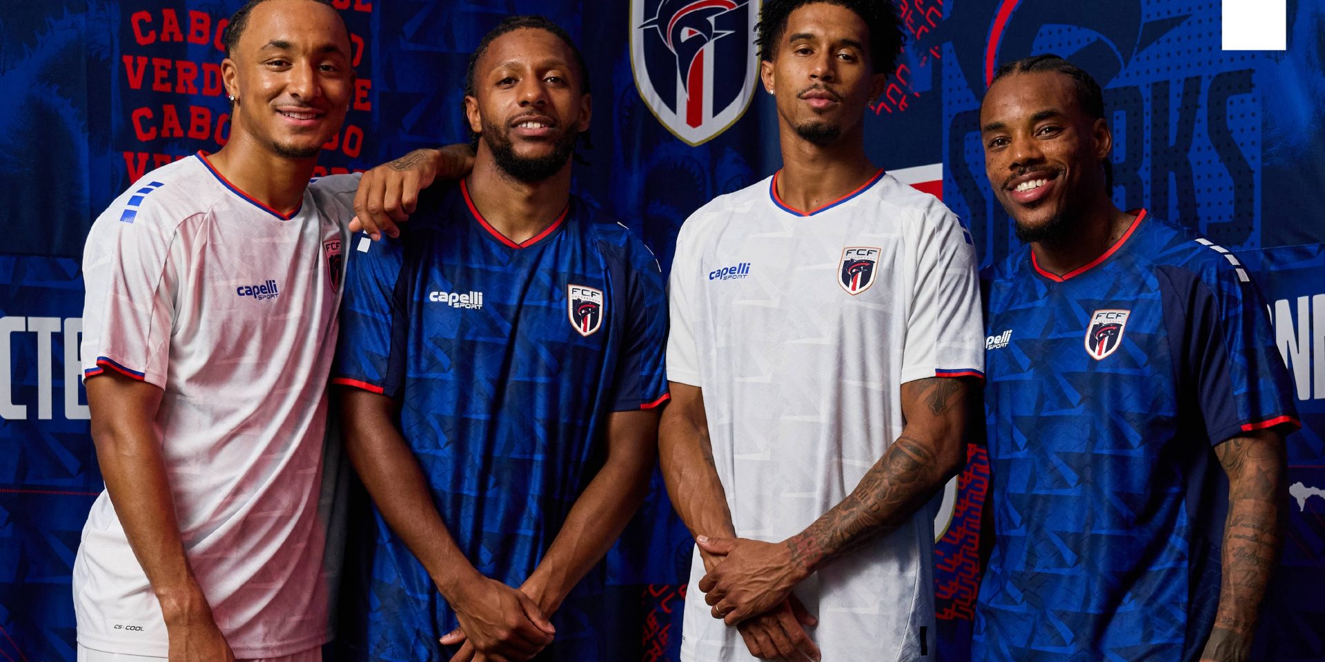 Cape Verde national team players blue and white jerseys World Cup 2026