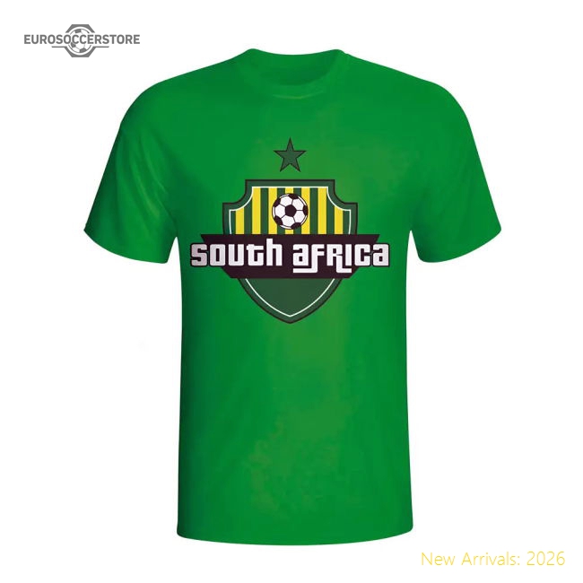 S,South Africa South Africa Country Logo T-Shirt (Green)-World Cup Jersey Hub - 2026 National Football Kits Store
