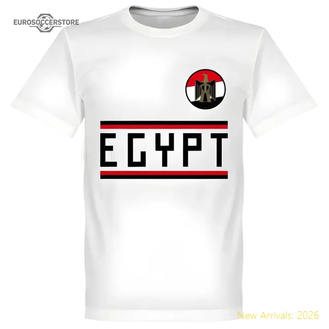S,Egypt Tournament Egypt Salah 10 Team T-Shirt - White Perfect For Cheer-World Cup Jersey Hub - 2026 National Football Kits Store