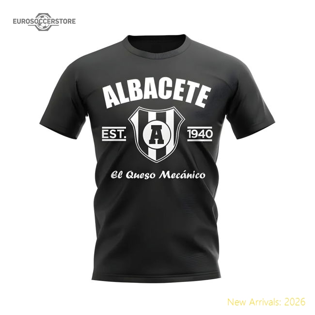Albacete Albacete Established Football Football T-Shirt (Black)-World Cup Jersey Hub - 2026 National Football Kits Store