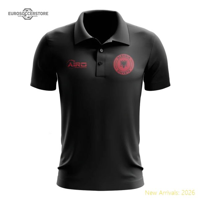 Albania Albania Football Polo Football Jersey Black-World Cup Jersey Hub - 2026 National Football Kits Store