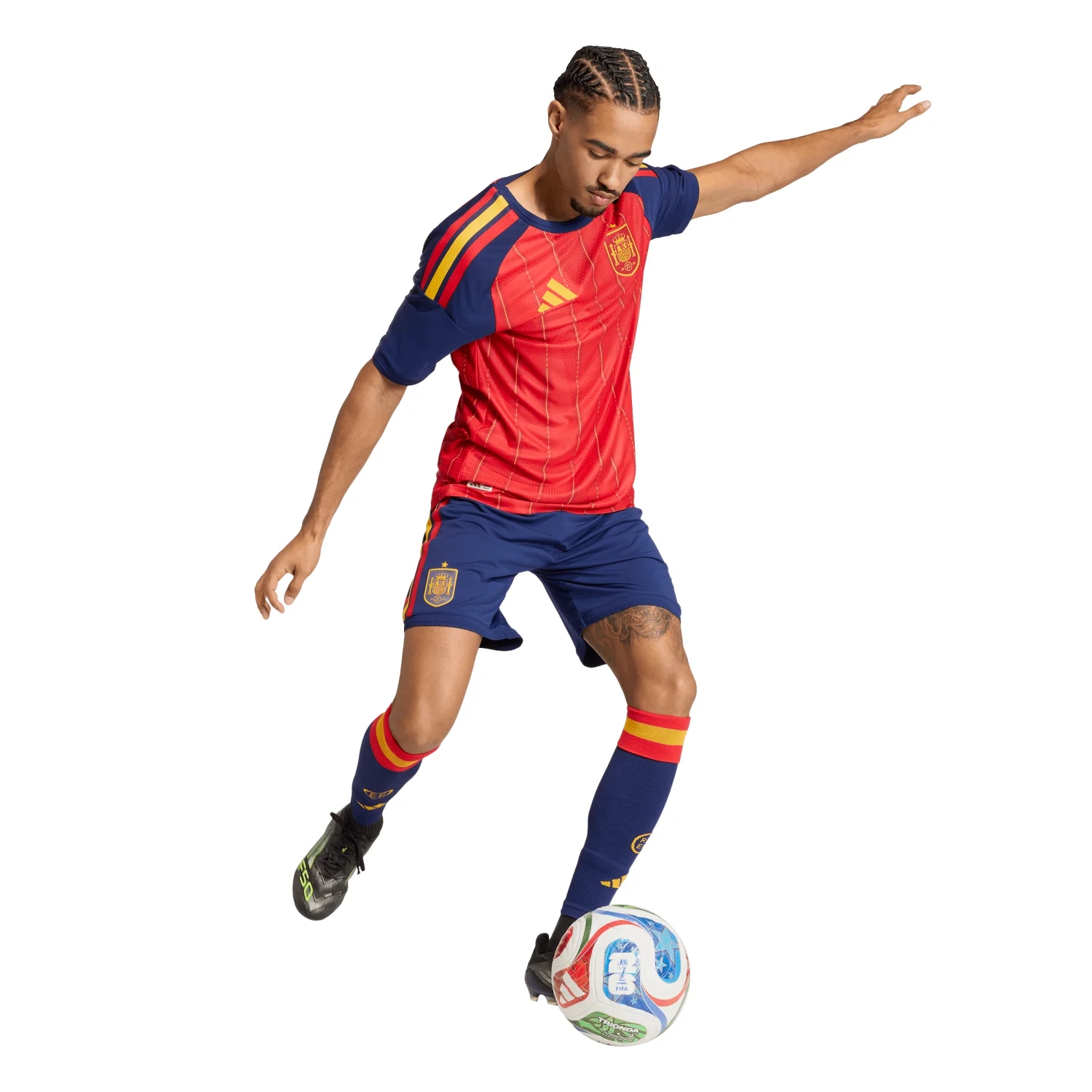 Spain 2026 Elite Home Jersey - Men's | Slim Fit Climacool+ Red Football Shirt with Jacquard Performance Design-Soccer Shirts Store: 2026 World Cup Kits