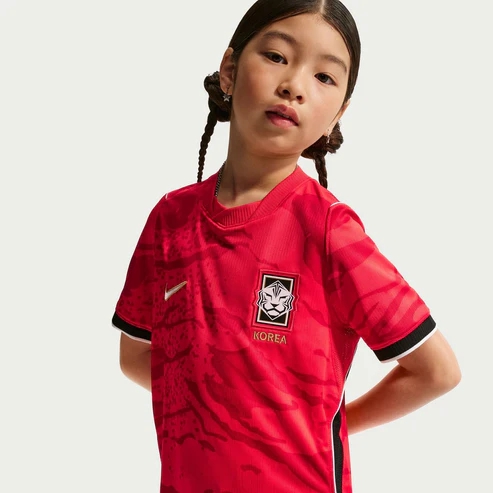 Korea Republic 2026 Home Youth Jersey - Red Tigers Junior Kit-Soccer Shirts Store: 2026 World Cup Kits