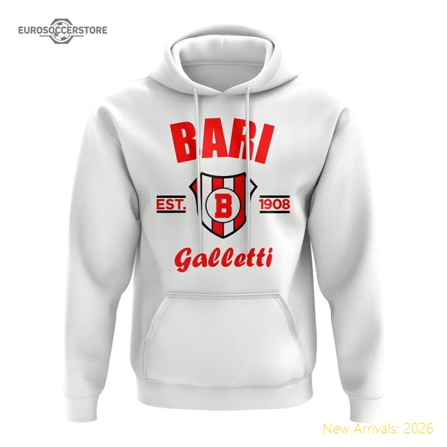 Bari Bari Established Football Hoody (White) For Diehard Football Fans-World Cup Jersey Hub - 2026 National Football Kits Store