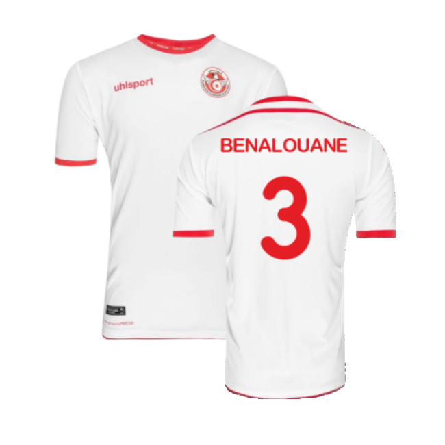 S,Tunisia Tunisia 2018 Home Shirt ((Excellent) M) (Benalouane 3)-World Cup Jersey Hub - 2026 National Football Kits Store