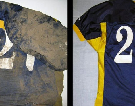 Cleaning Football Jersey Before and After