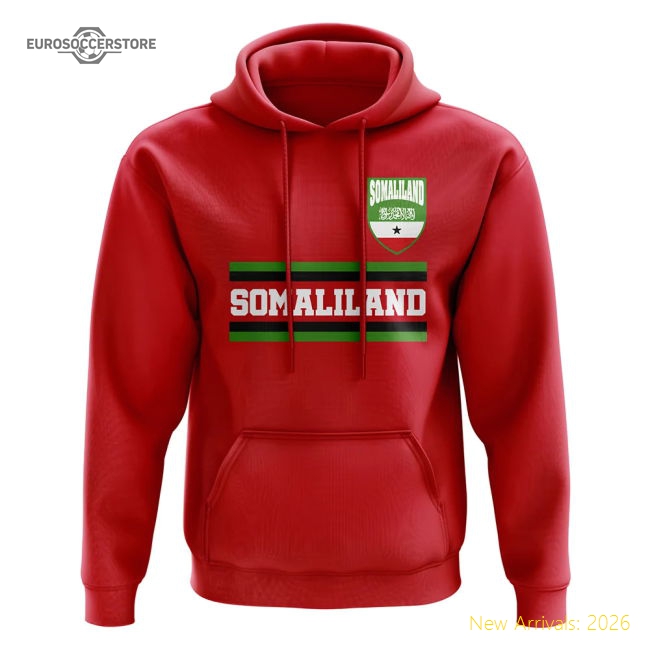 S,Somalia Match Day Somaliland Core Football Country Hoody (Red)-Soccer Shirts Store: 2026 World Cup Kits