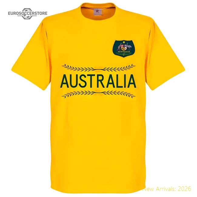 S,Australia Competition Ready Australia Mooy 13 Team T-Shirt - Yellow-Soccer Shirts Store: 2026 World Cup Kits
