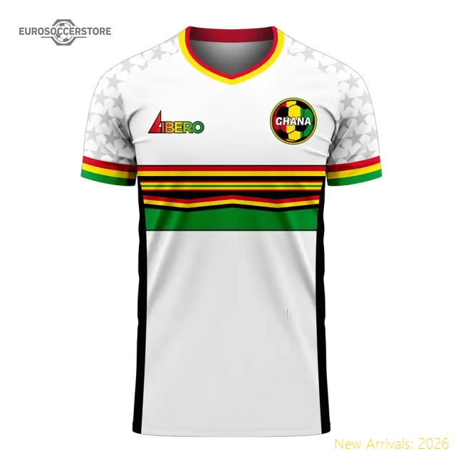 S,Ghana Ghana 2025-2026 Home Concept Football Kit (Libero) (Your Name)-Soccer Shirts Store: 2026 World Cup Kits