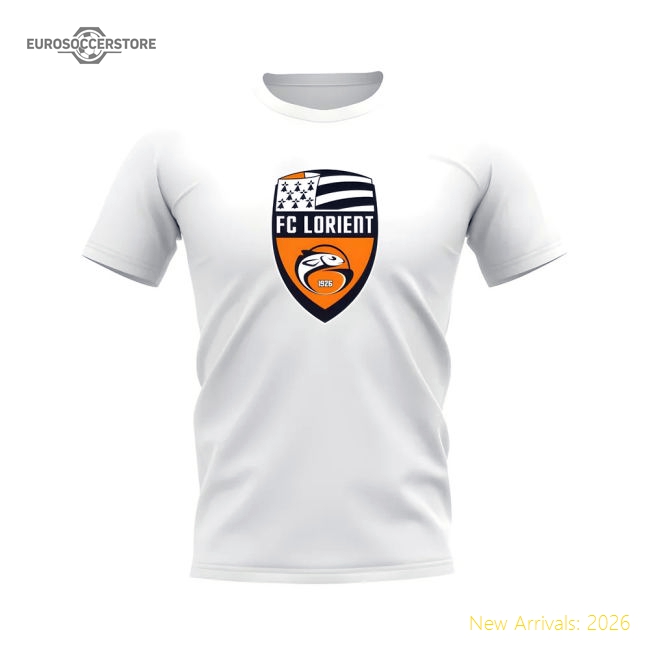Lorient Lorient Badge Football T-Shirt (White) For Diehard Football Fans-World Cup Jersey Hub - 2026 National Football Kits Store