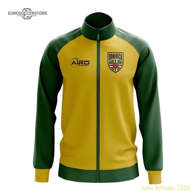 S,Dominica Dominica Concept Football Track Jacket (Yellow)-World Cup Jersey Hub - 2026 National Football Kits Store